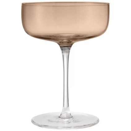 Sklenice na šampaňské FUUMI 280 ml, sada 4 ks, kávová, sklo, Blomus