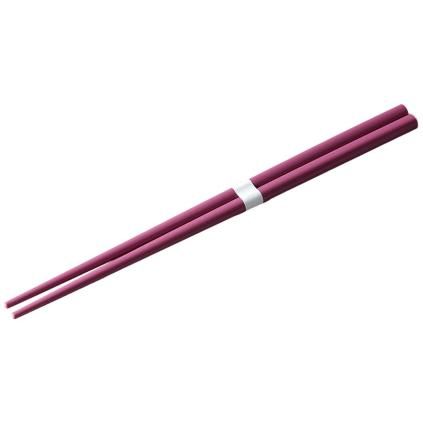 Jídelní hůlky 22,5 cm, švestková / bílá, bambus, MIJ