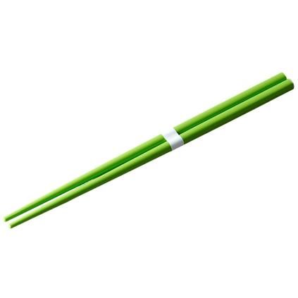 Jídelní hůlky 22,5 cm, světle zelená / bílá, bambus, MIJ