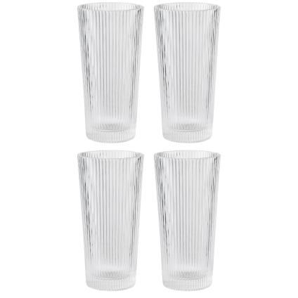 Sklenice na long drink PILASTRO 300 ml, sada 4 ks, čirá, Stelton