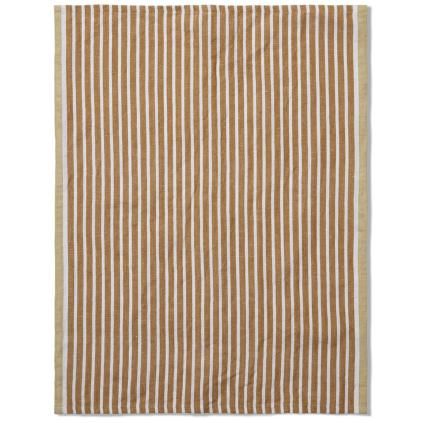 Utěrka HALE 50 x 70 cm, hnědá / stříbrná, bavlna / len, ferm LIVING