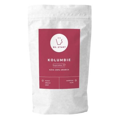 Zrnková káva KOLUMBIE - SUPREMO EP 250 g, RE:START