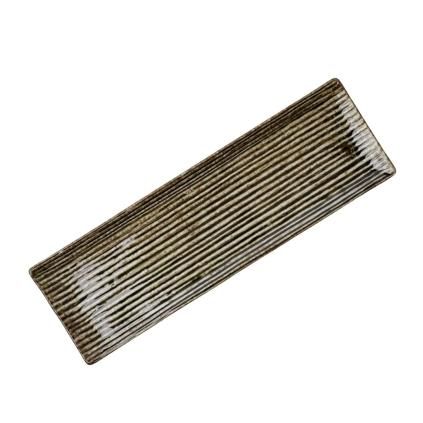 Servírovací talíř CONTOUR 33 x 10,5 cm, zelená, keramika, MIJ