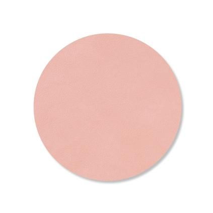 Podtácek CIRCLE NUPO 10 cm, růžová, kůže, LIND DNA