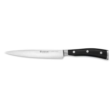 Nůž na šunku CLASSIC IKON 16 cm, černá, Wüsthof