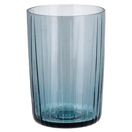 Sklenice na vodu KUSINTHA 280 ml, sada 4 ks, modrá, sklo, Bitz