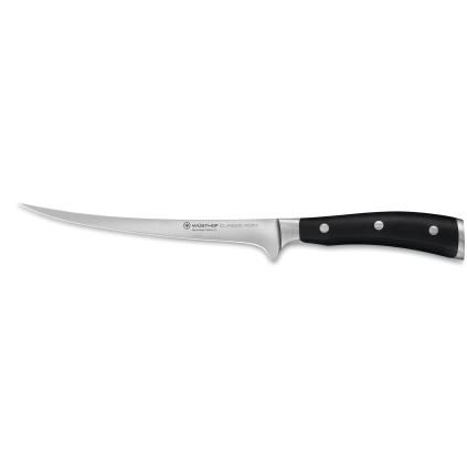 Filetovací nůž CLASSIC IKON 18 cm, černá, plast, Wüsthof
