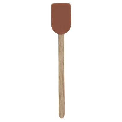 Kuchyňská stěrka EASY 28 cm, hnědá, dřevo / silikon, RIG-TIG