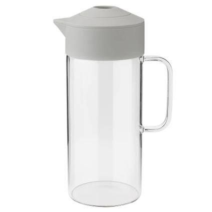 Servírovací džbán PIP 1,4 l, světle šedá, sklo, RIG-TIG