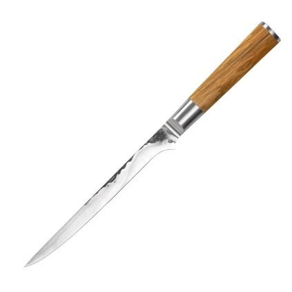 Filetovací nůž OLIVE 18 cm, hnědá, Forged