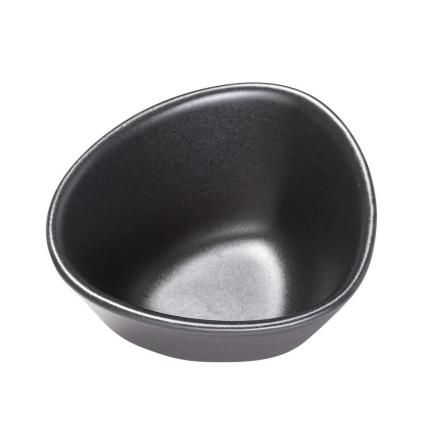 Jídelní miska CURVE 11 cm, černá, kamenina, LIND DNA