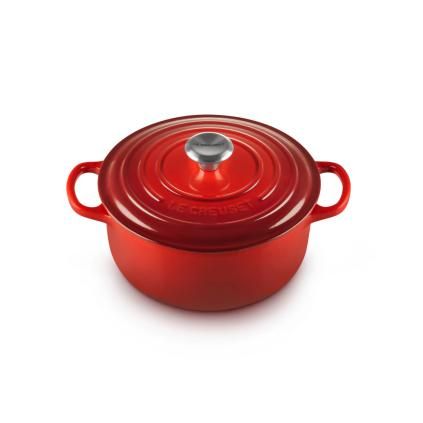 Kastrol SIGNATURE 20 cm, 2,4 l, CERISE, litina, Le Creuset