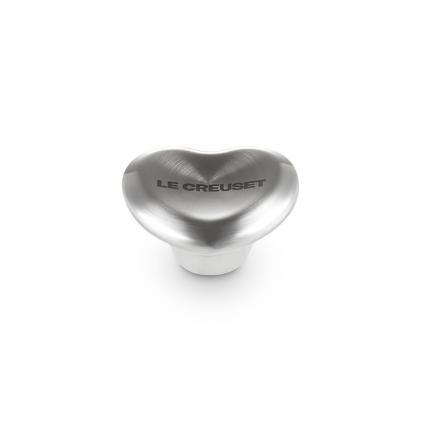 Úchyt na poklici SIGNATURE HEART 4,7 cm, stříbrná, nerezová ocel, Le Creuset