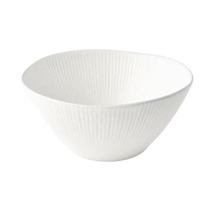 Jídelní miska SNOW LEAF 18 cm, 500 ml, bílá, keramika, MIJ