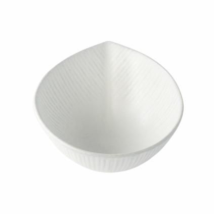 Miska na omáčku SNOW LEAF 9 cm, 100 ml, bílá, keramika, MIJ