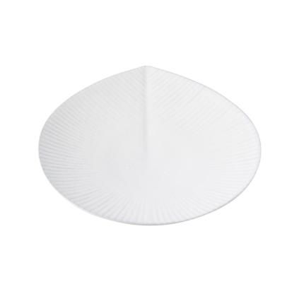 Talíř na tapas SNOW LEAF 17 cm, bílá, keramika, MIJ