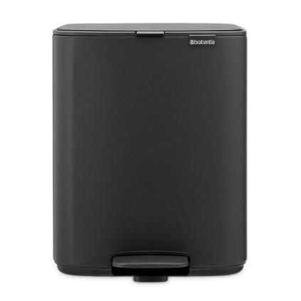Pedálový odpadkový koš BO 12 l, minerální šedá, ocel, Brabantia