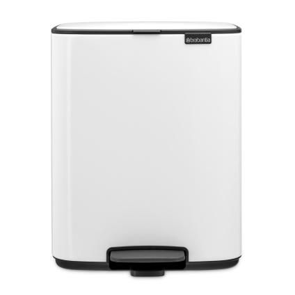 Pedálový odpadkový koš BO 12 l, bílá, ocel, Brabantia