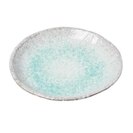 Jídelní talíř AQUA SPLASH 27 cm, modrá, keramika, MIJ