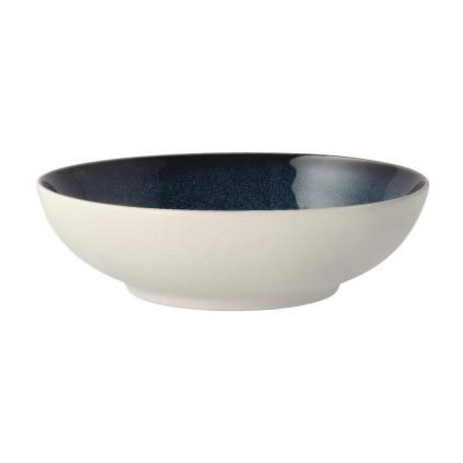 Jídelní mísa GASTRO 20 cm, 1 l, bílá / tmavě modrá, kamenina, Bitz