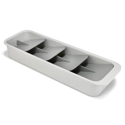 Organizér na příbory DRAWERSTORE 8500011 40 x 13 cm, šedá, plast, Joseph Joseph