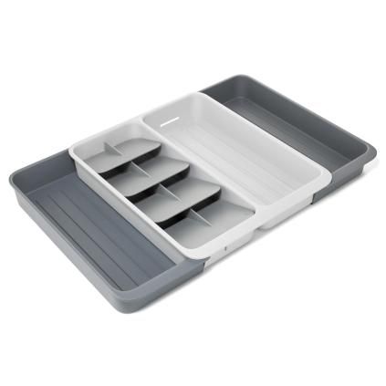Organizér na příbory DRAWERSTORE 8500014 40 x 33 cm, roztažitelný, šedá, plast, Joseph Joseph