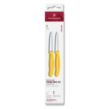 Sada nožů SWISS CLASSIC 8 cm, sada 2 ks, žlutá, plast, Victorinox
