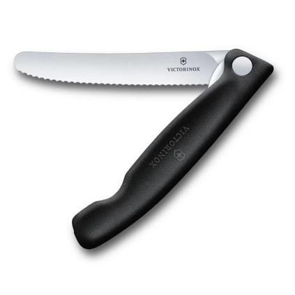 Kapesní nůž SWISS CLASSIC 11 cm, vroubkovaný, černá, plast, Victorinox