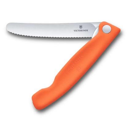Kapesní nůž SWISS CLASSIC 11 cm, vroubkovaný, oranžová, plast, Victorinox