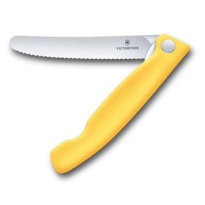 Kapesní nůž SWISS CLASSIC 11 cm, vroubkovaný, žlutá, plast, Victorinox