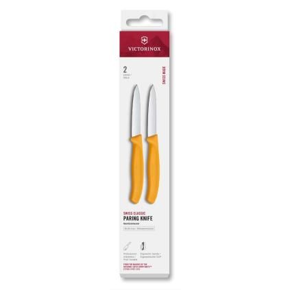 Sada nožů SWISS CLASSIC 8 cm, sada 2 ks, žlutá, plast, Victorinox