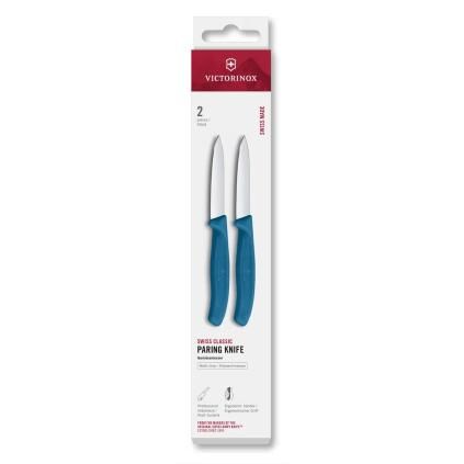 Sada nožů SWISS CLASSIC 8 cm, sada 2 ks, modrá, plast, Victorinox