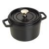Kulatý hrnec, černá O 16 cm Staub