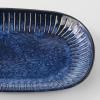 Servírovací talíř RIDGED INDIGO 19 x 13 cm, ovál, MIJ