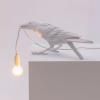 Stolní lampa BIRD PLAYING 33 cm, bílá, Seletti