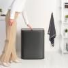 Dotykový odpadkový koš BO TOUCH BIN 2x 30 l, sebevědomě šedá, ocel, Brabantia