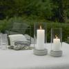 Svícen na kónickou svíčku HURRICANE 24 cm, písková, kamenina, Stelton