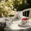 Dezertní talíř HAMMERSHOI SUMMER - WILD FLOWERS 22 cm, bílá, porcelán, Kähler