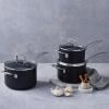 Sada hrnců TOUGHENED, sada 3 ks, černá, hliník, Le Creuset