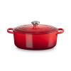 Kastrol SIGNATURE 29 cm, 4,7 l, oválný, CERISE, litina, Le Creuset