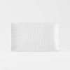 Servírovací talíř LINES WHITE 21 x 13 cm, bílá, keramika, MIJ